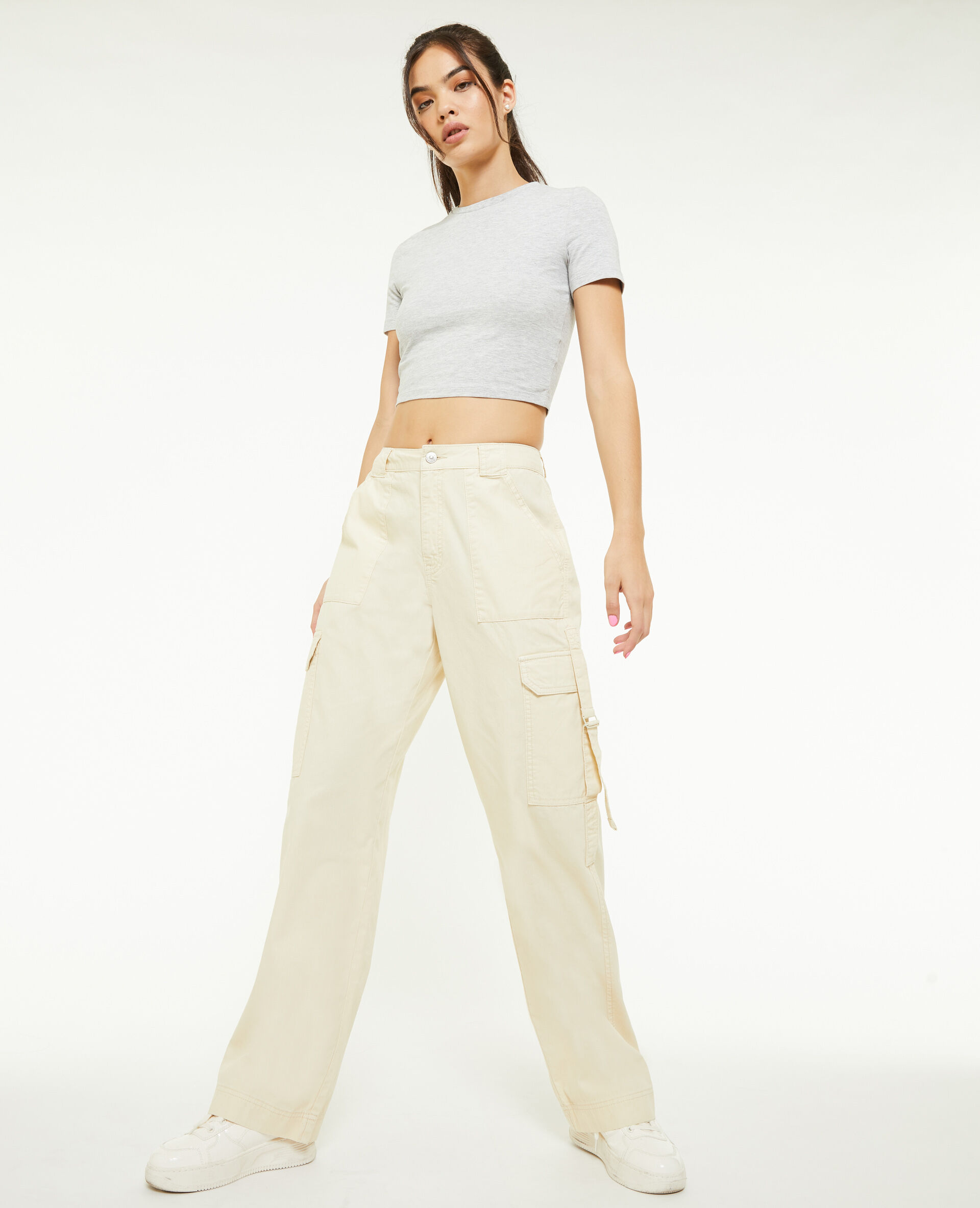 Pantalon cargo avec sangles - Sable