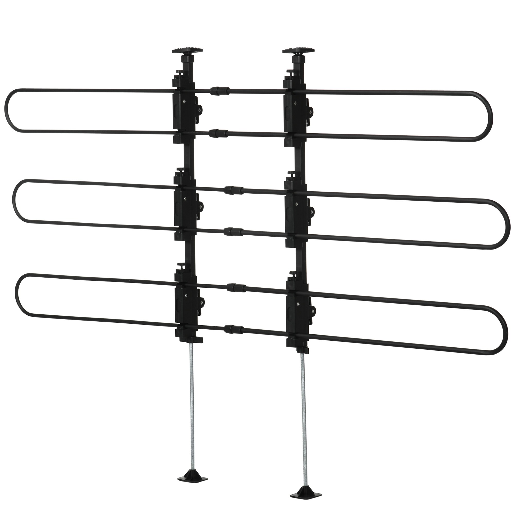 PawHut Hundeschutzgitter mit verstellbarer Funktion schwarz 89-150L x 9B x 76-124H cm