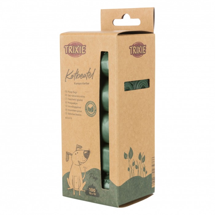 Sacs ramasse crottes compostables - 100 sacs
