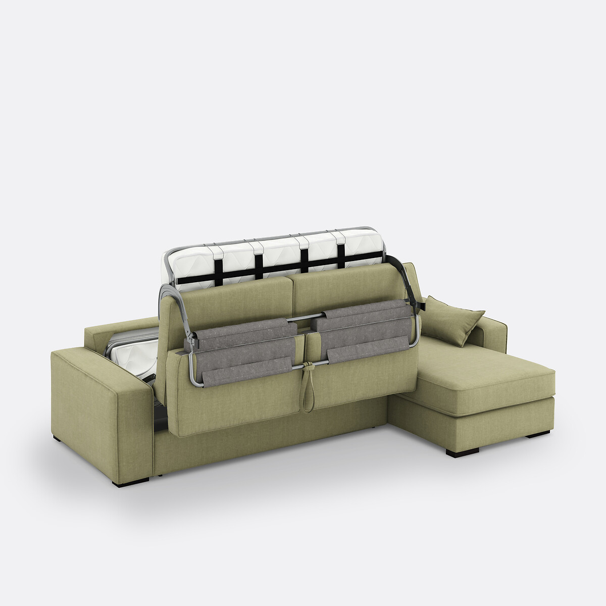 LA REDOUTE INTERIEURS<br>Sofá cama de canto, algodão/linho, Bultex, Cécilia