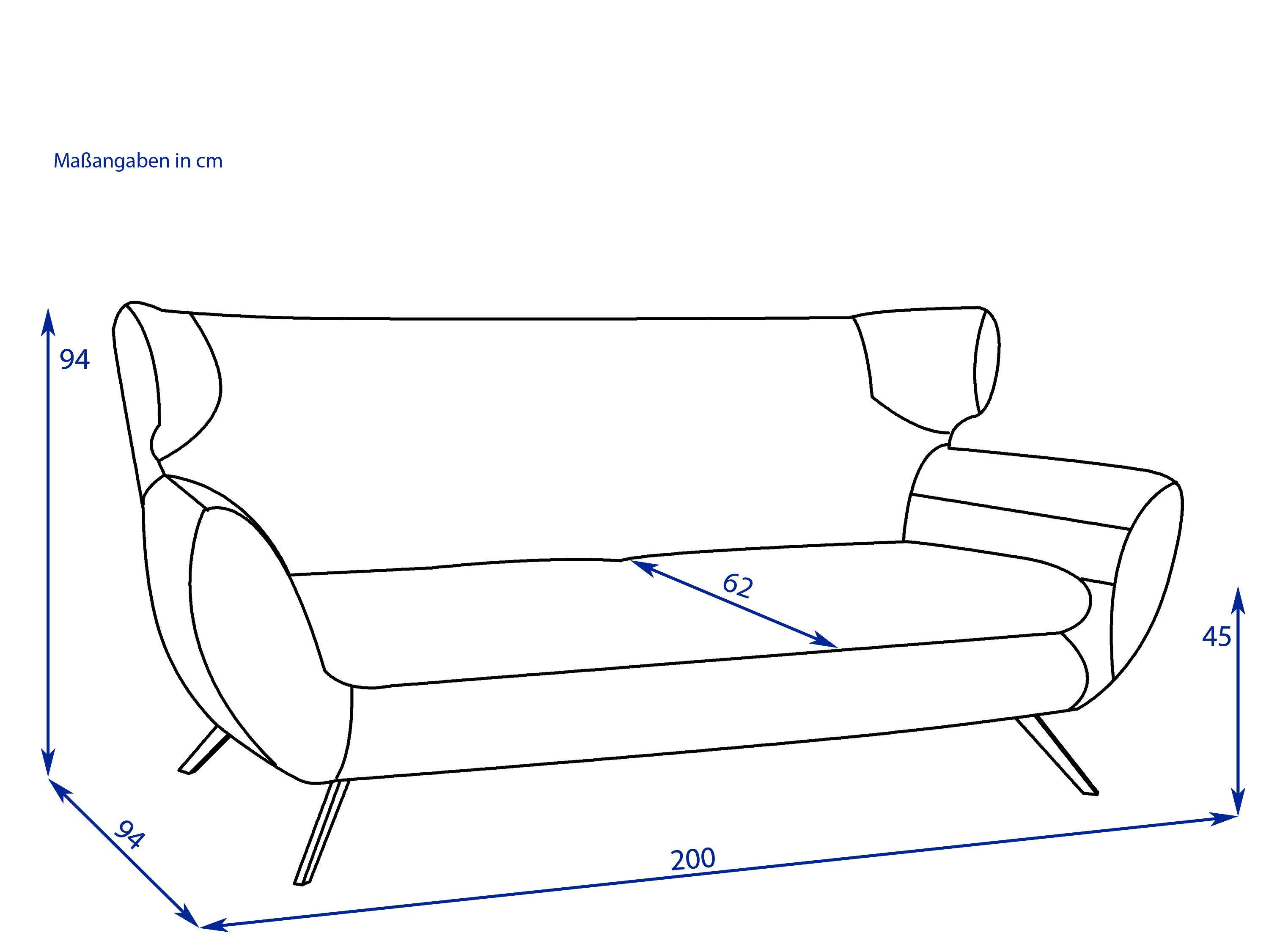 Sofa 2,5 Sitzer CHARLSTON