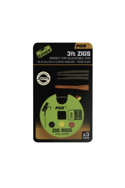Fox Edges Zig Rig 12lb Size 8 (3 pcs)