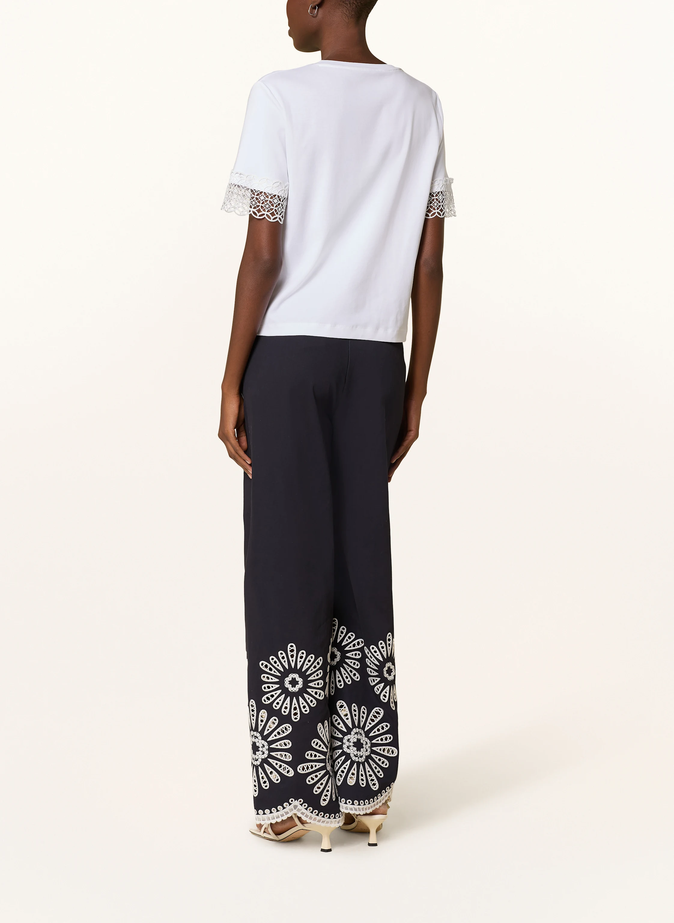 MARC CAIN T-Shirt mit Spitze