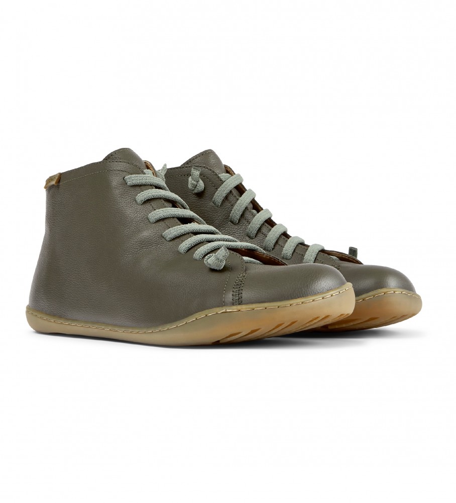 Botas de tornozelo Camper Peu Cami em couro verde