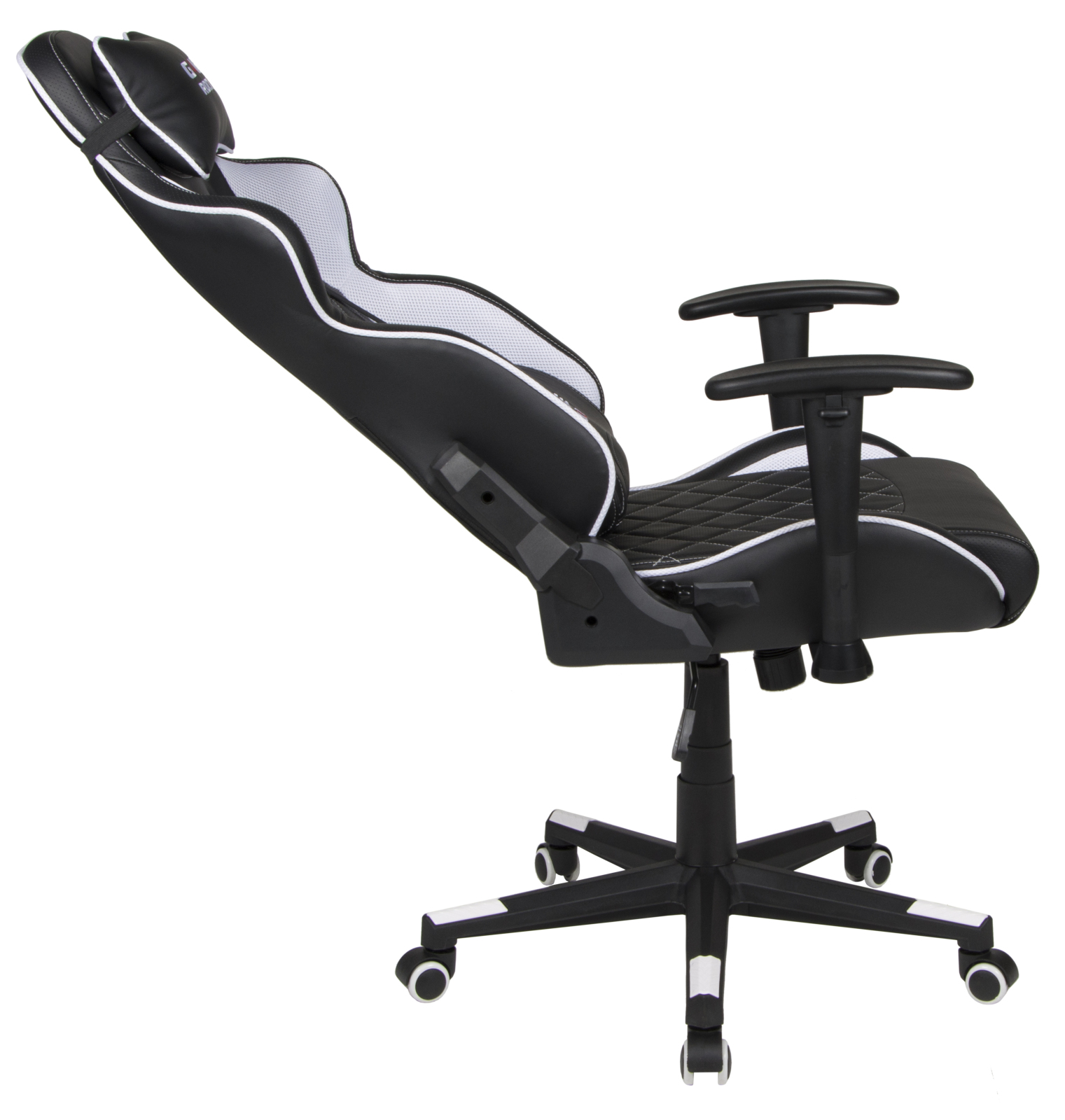Gaming-Stuhl - schwarz-weiß - höhenverstellbar