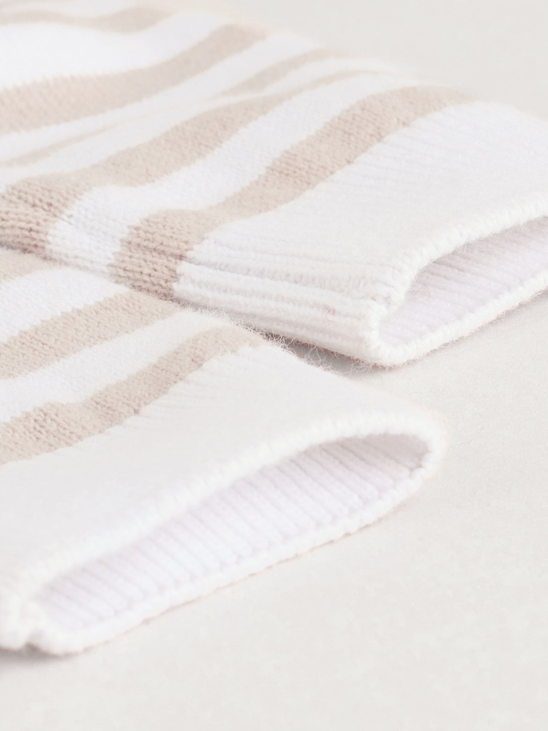 Naturel met strepen - Gebreide top- en leggingset (0 mnd - 2 jr)