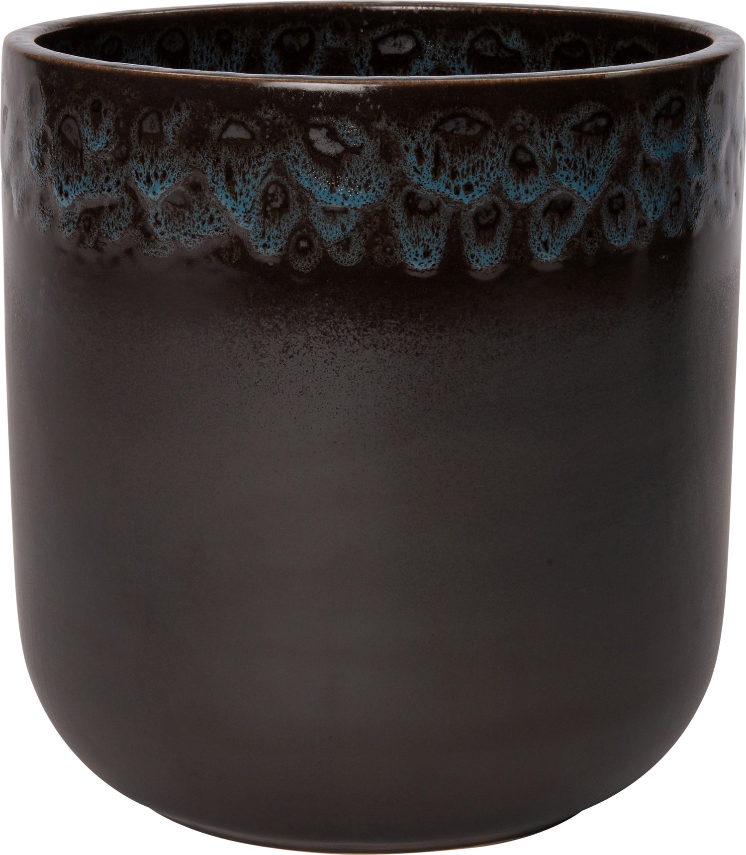 Intratuin bloempot Leonie grijs / blauw D 13 H 16 cm