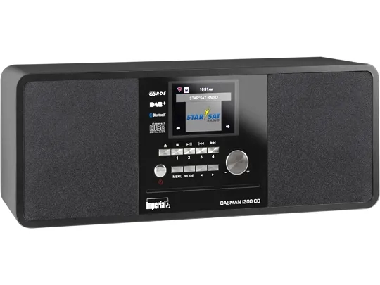 Imperial DABMAN i200 CD, Digital, DAB ,FM,UKW, Afspiller, CD, 20 W, 7,62 cm (3