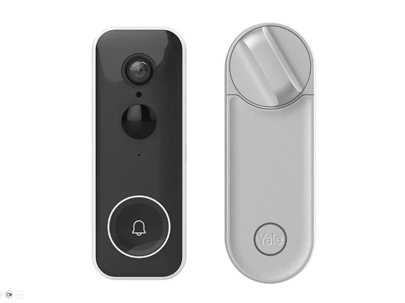 Yale Linus L2 Smart Lock VD-Kit, Silber Intelligentes Türschloss mit Smart Video Doorbell inklusive