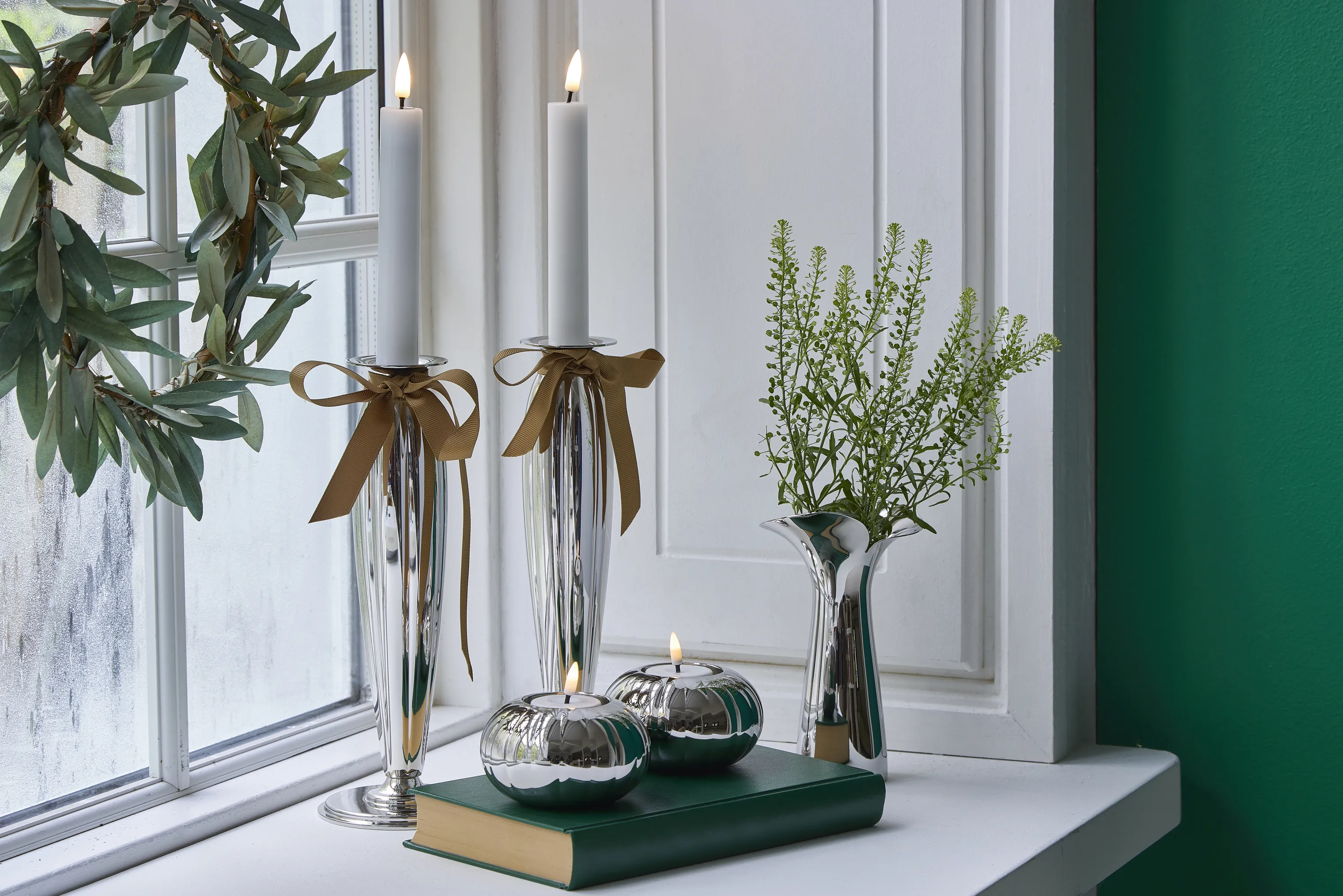 Georg Jensen Bernadotte Lysestagesæt - 2 dele
