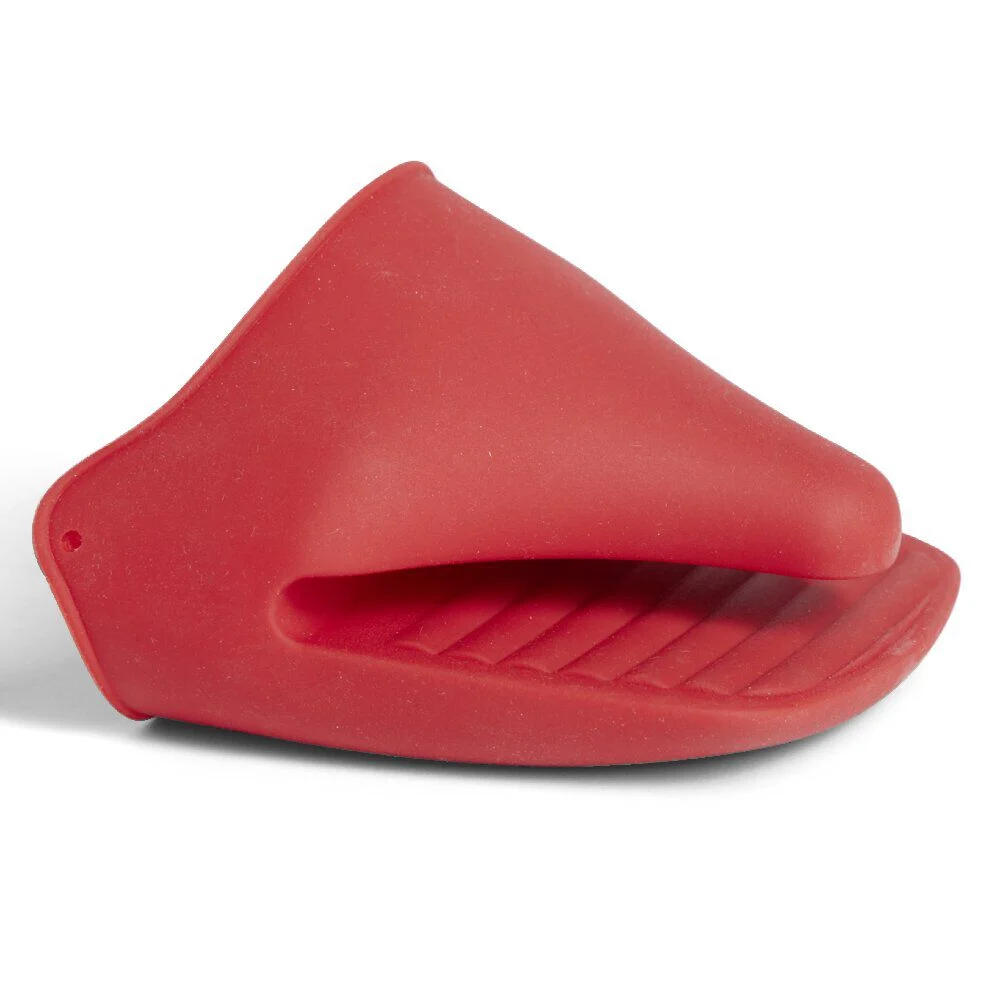 Gant de cuisine en silicone rouge