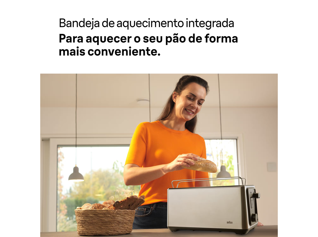 TORRADEIRA 2 FENDAS BRAUN HT5220 INOX