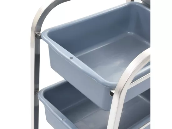 Chariot de cuisine avec récipients en plastique 82x43,5x93 cm