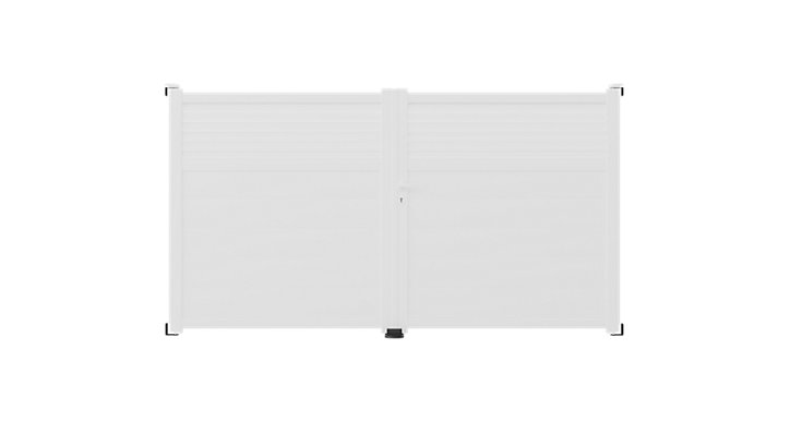 Portail aluminium Nazaré blanc - 350 x h.163,4 cm