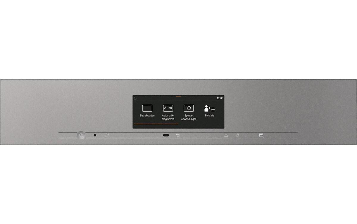 Einbaudampfbackofen H 7840 BPX Grau A+<br>Griffloser Einbaubackofen mit Speisenthermometer, Klimagaren- und Pyrolyse-Funktion