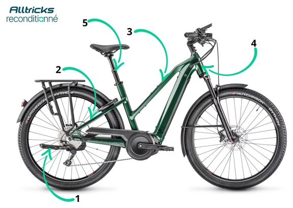 Produit Reconditionné - Vélo de Ville Électrique Moustache Bikes Samedi 27 Xroad 7 Open Shimano Deore XT 11V 625 Wh 27.5'' Vert 2021