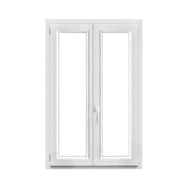 Fenêtre PVC 2 vantaux oscillo-battant GoodHome blanc - l.90 x h.135 cm