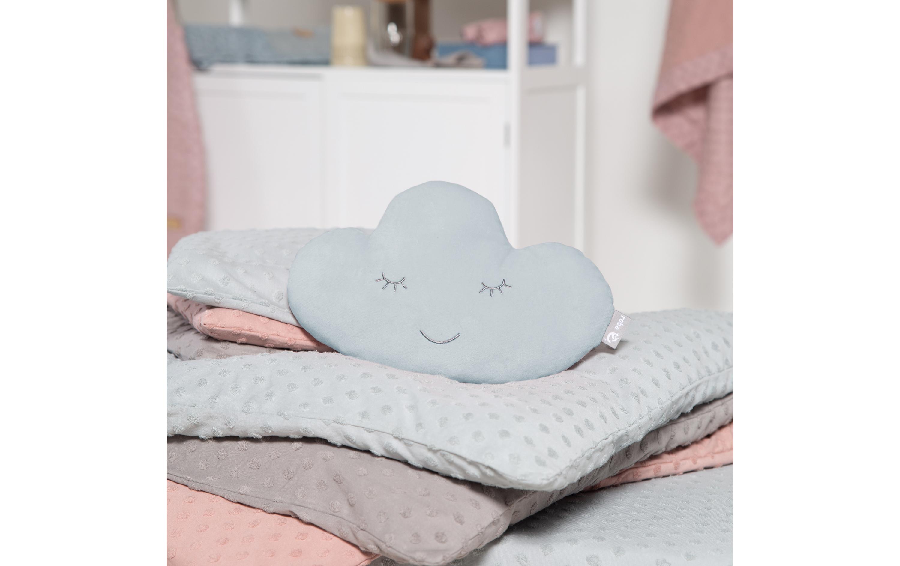 Kissen Wolke HellblauFlauschiges Kuschelkissen für jedes Baby- & Kinderzimmer