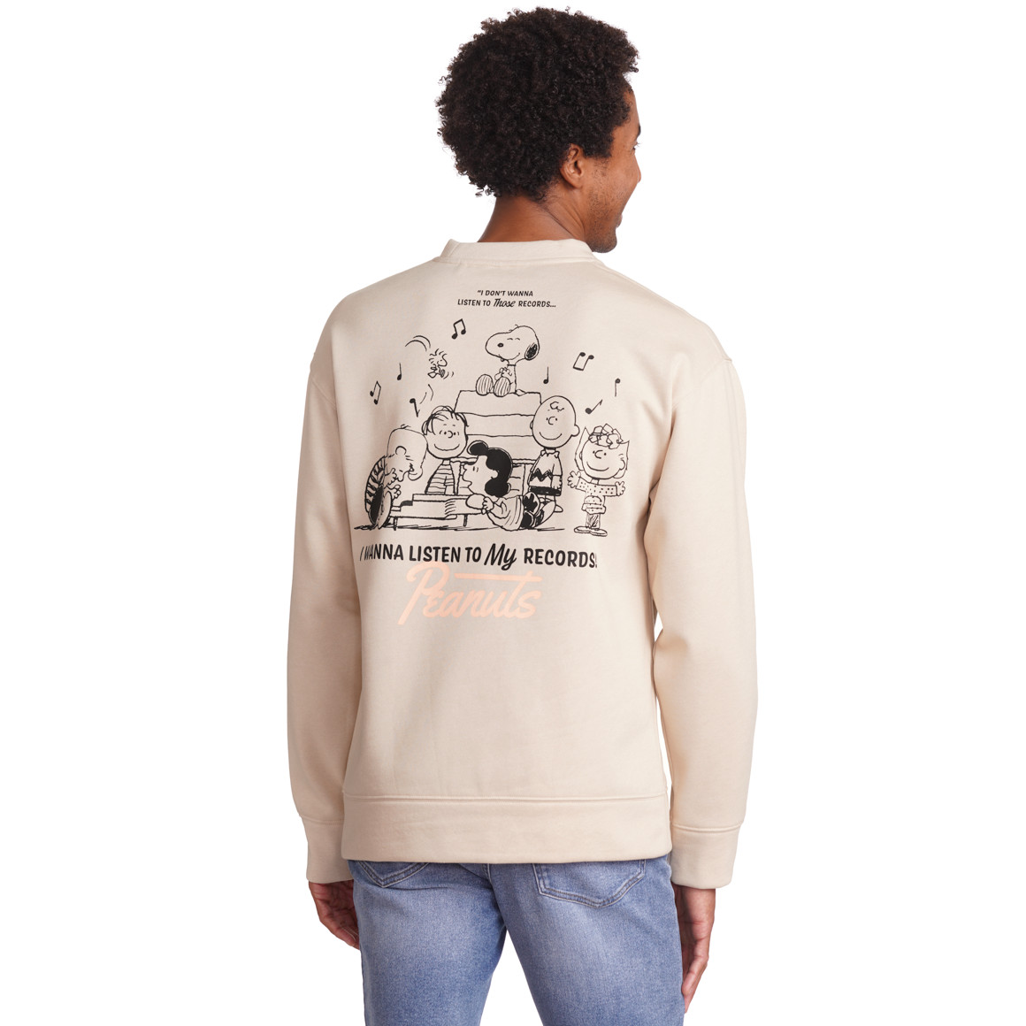 Jonas Nielsen Peanuts Sweatshirt mit Rückenprint beige