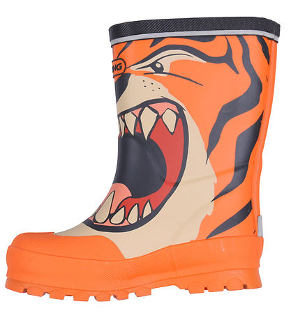 Viking GummiStøvler - Jolly - Orange/Multi m. Tiger