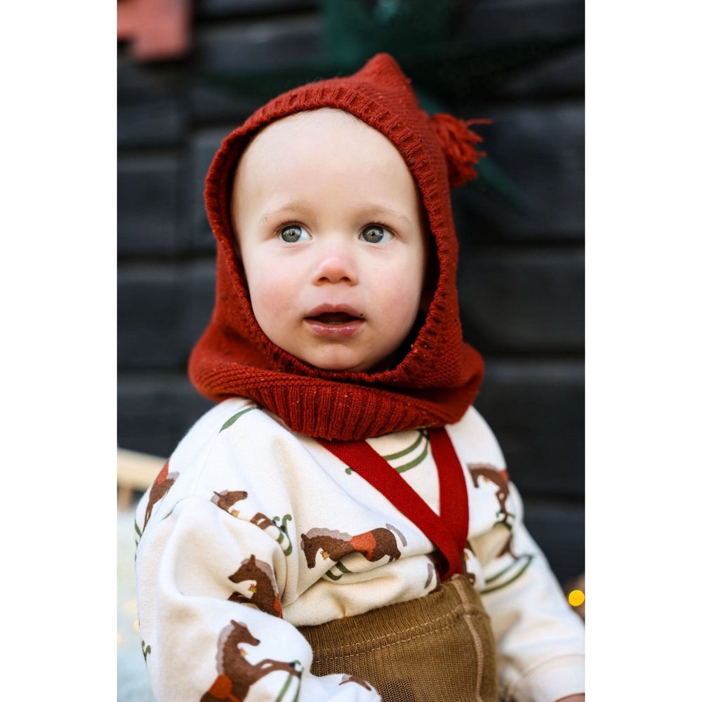 Køb Silly Silas Acorn Brown With Maple Leaf Footed Strømpebukser Christmas Edition