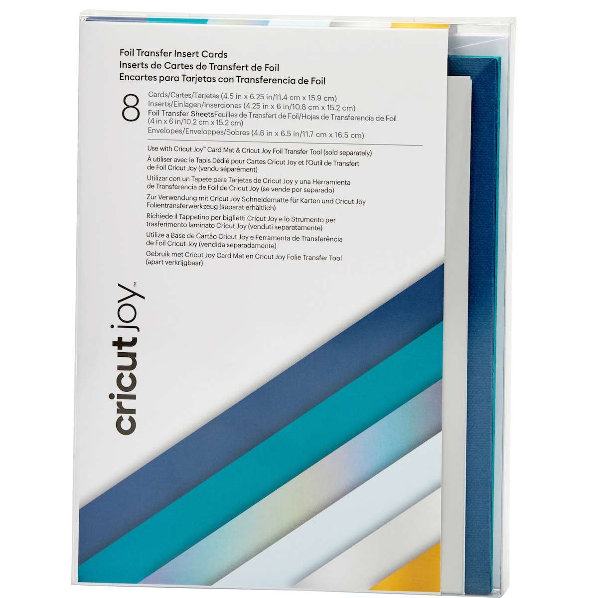 Cricut Joy A6 Foil innleggskort 8-pakk (blue lagoon)