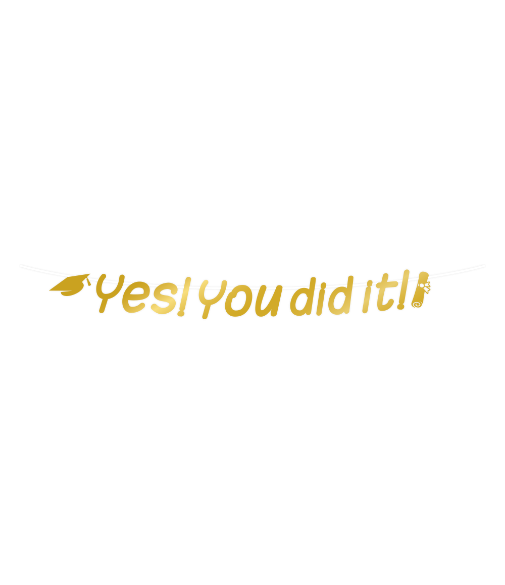 Geslaagd Letterslinger Yes You Did It 2,5m