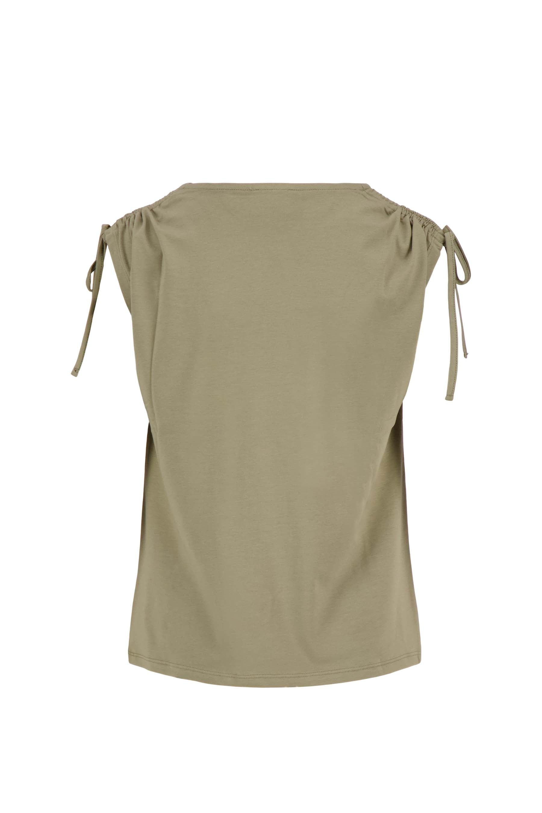 top met schouder detail strik