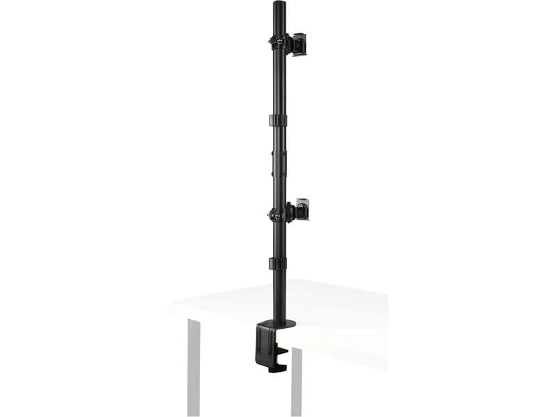 Kensington Vertikaler Dual Monitorarm bis 9 kg – Schwarz Tischhalterung für zwei Monitore in vertikaler Anordnung