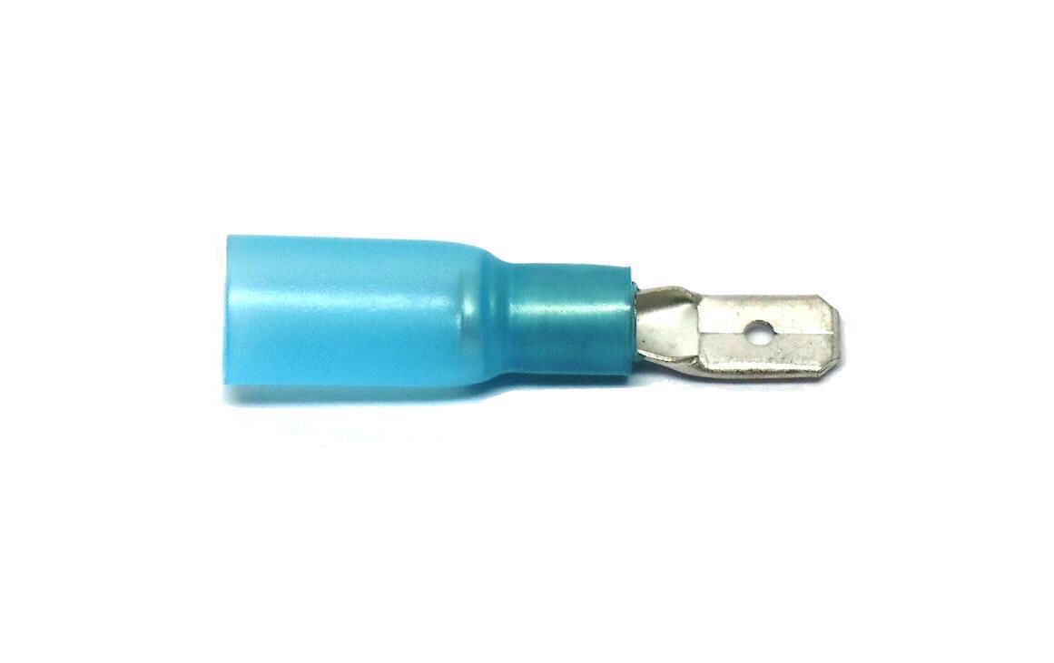 Flachstecker WP 4.8 x 0.8 mm, männlich, Blau, 10 Stk.Flachstecker 1.5 bis 2.5 mm² (16-14 AWG)