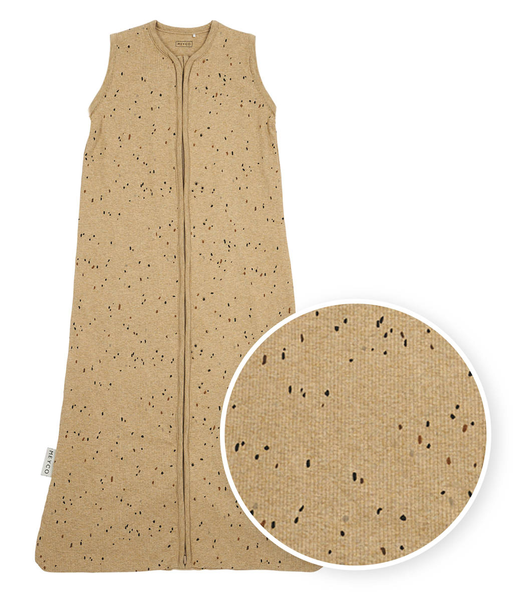Rib Mini Spot baby slaapzak toffee melange