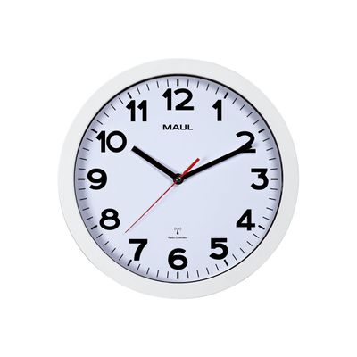 MaulStep - Horloge - mécanisme radio pilotée - 30 cm - blanc