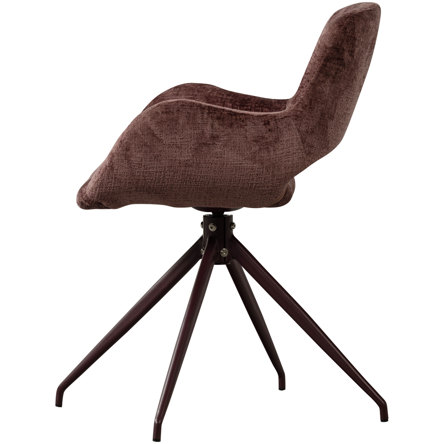 WOOOD Eliva Eetkamerstoel - Structure Velvet - Paars