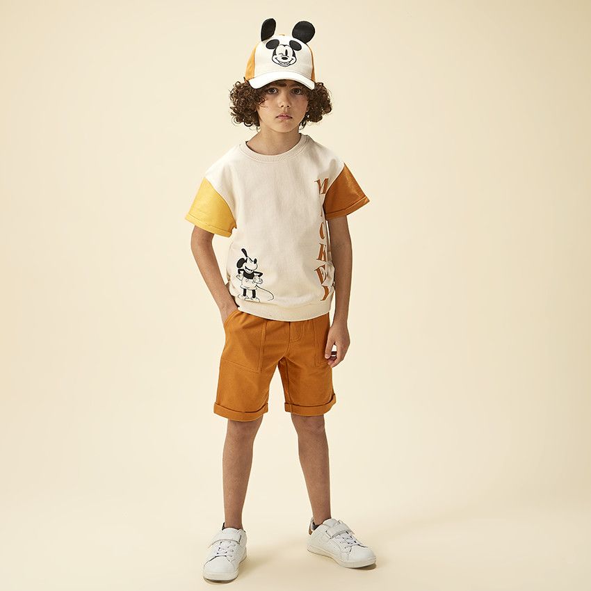 Casquette brodé Mickey Disney pour garçon - Ecru