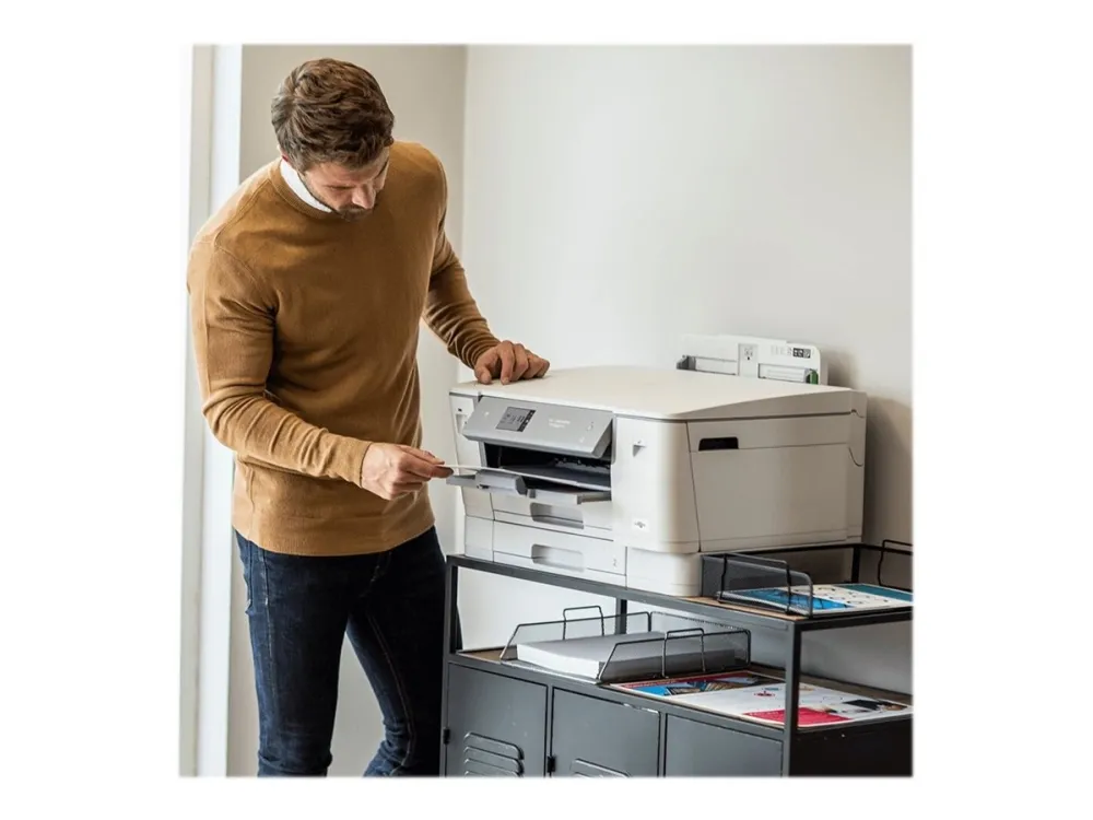 Brother HL-J6010DW - Printer - farve - Duplex - blækprinter - A3/Ledger - 1200 x 4800 dpi - op til 30 spm (mono) / op til 30 spm (farve) - kapacitet: 600 ark - USB 2.0, LAN, Wi-Fi(n), USB 2.0 vært, NFC