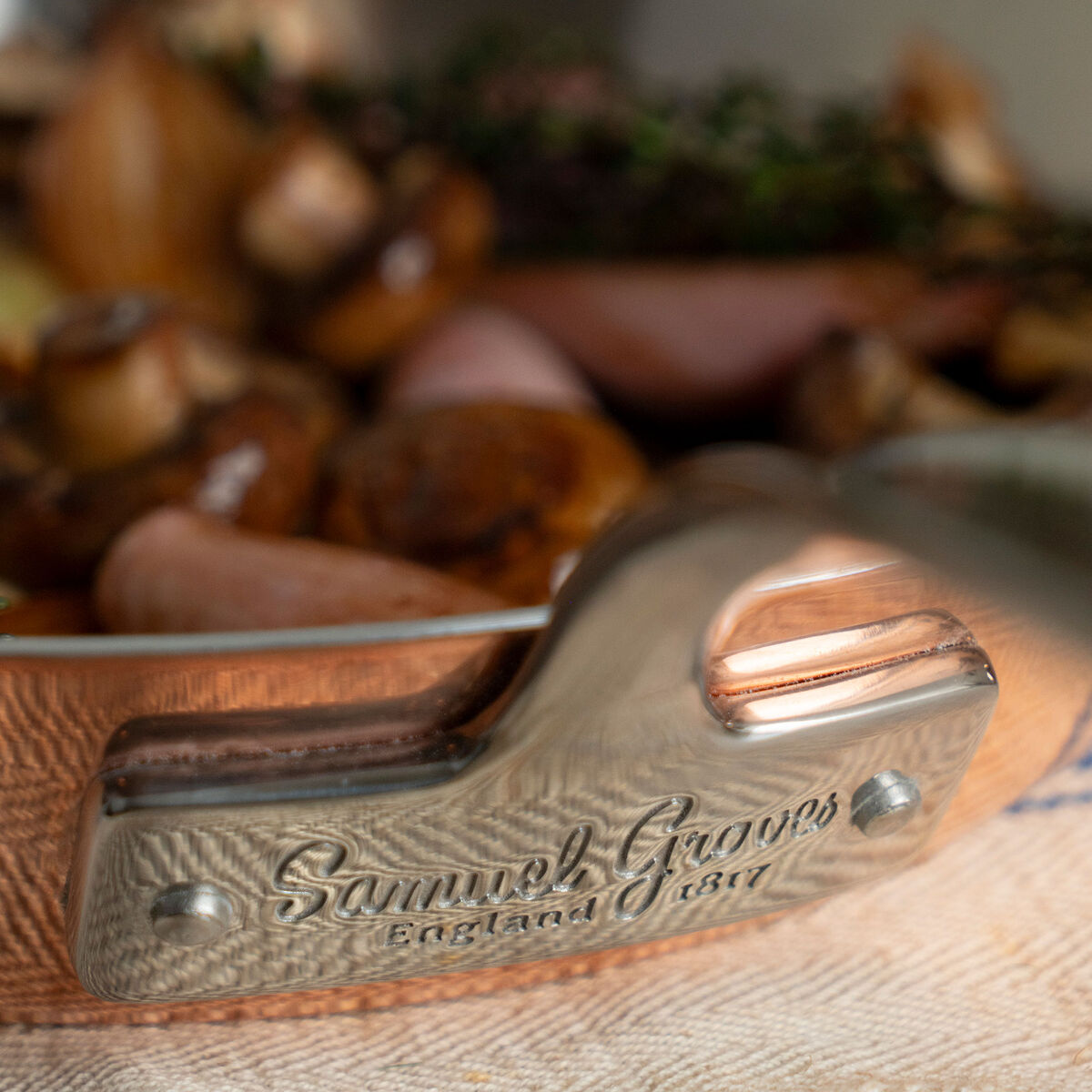 Samuel Groves Stekepanne 26 cm, kobber