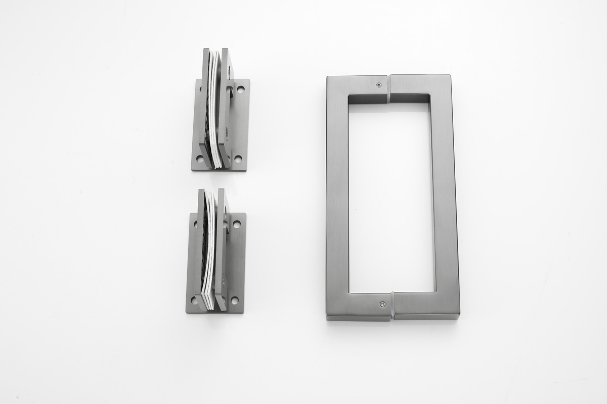 Saniclear Modern Iron douchecabine 100x80 met 80cm deur verouderd ijzer - gunmetal