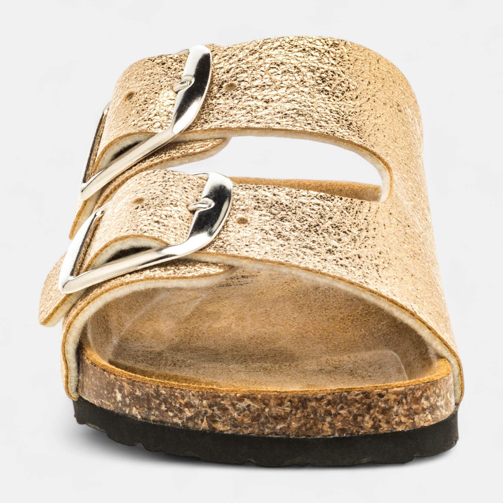 Mules semelle liège Femme or