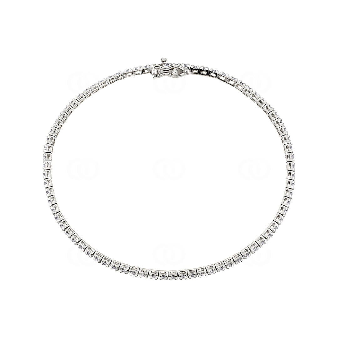1.00 Karat Diamanten Tennisarmband 750/18 K Weissgold