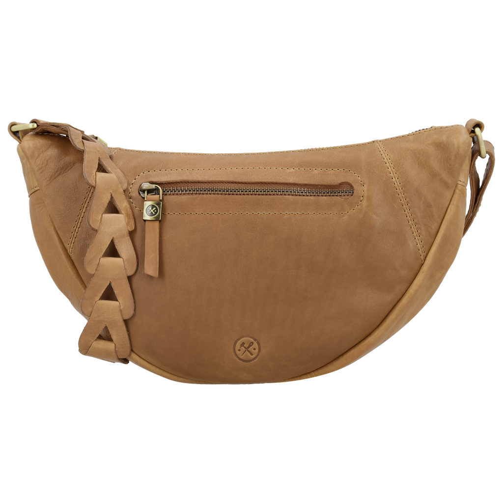 Hide & Stitches Daydreamer Schouder/ Heuptas Maan Cognac