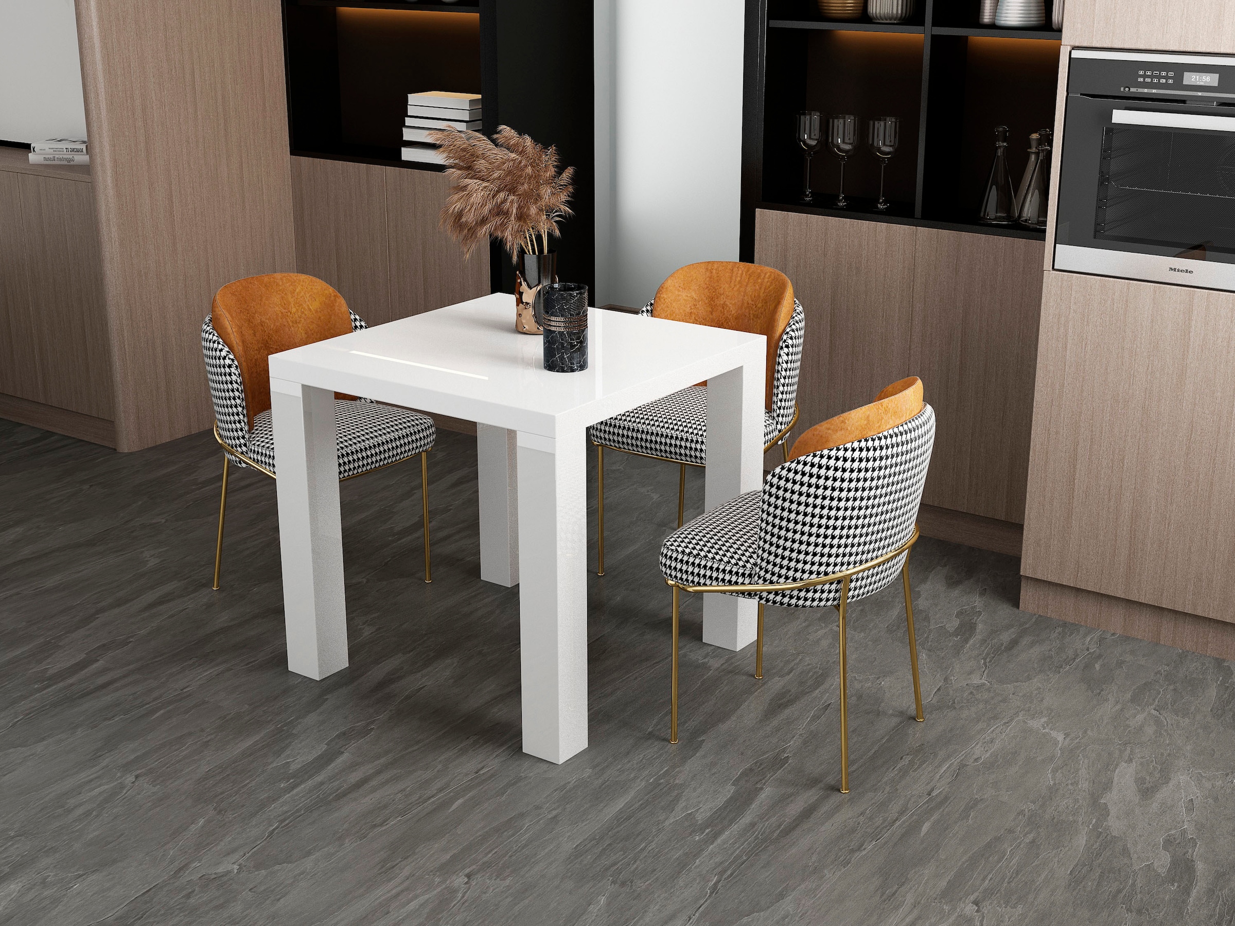 SalesFever Esstisch »Design-Tisch für stilvolles Ambiente« hochglanz lackiert