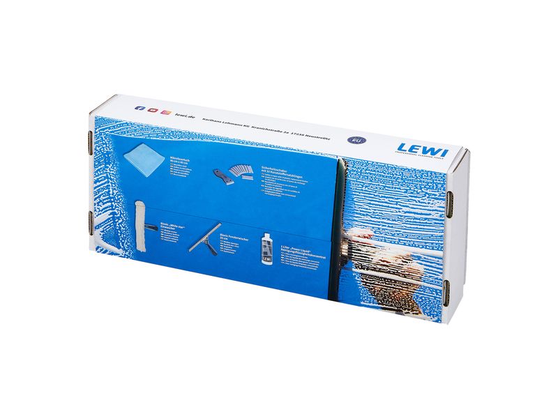 Edi Baur LEWI Fensterreinigungsset 2 Mehrfarbig 6-teiliger Fensterputz-Set, Start-up Set 2