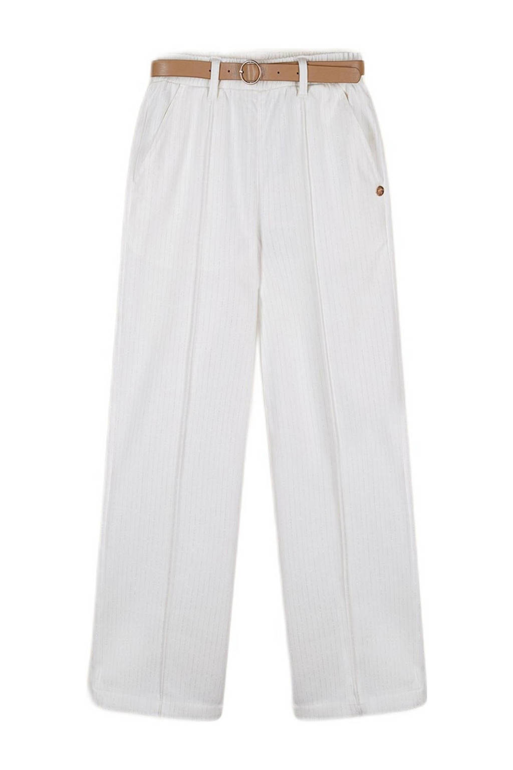 NONO wide leg broek Sayla wit