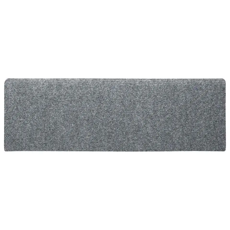 vidaXL - Tapijt Traptrede - Grijs - Polypropyleen - 5 stuks