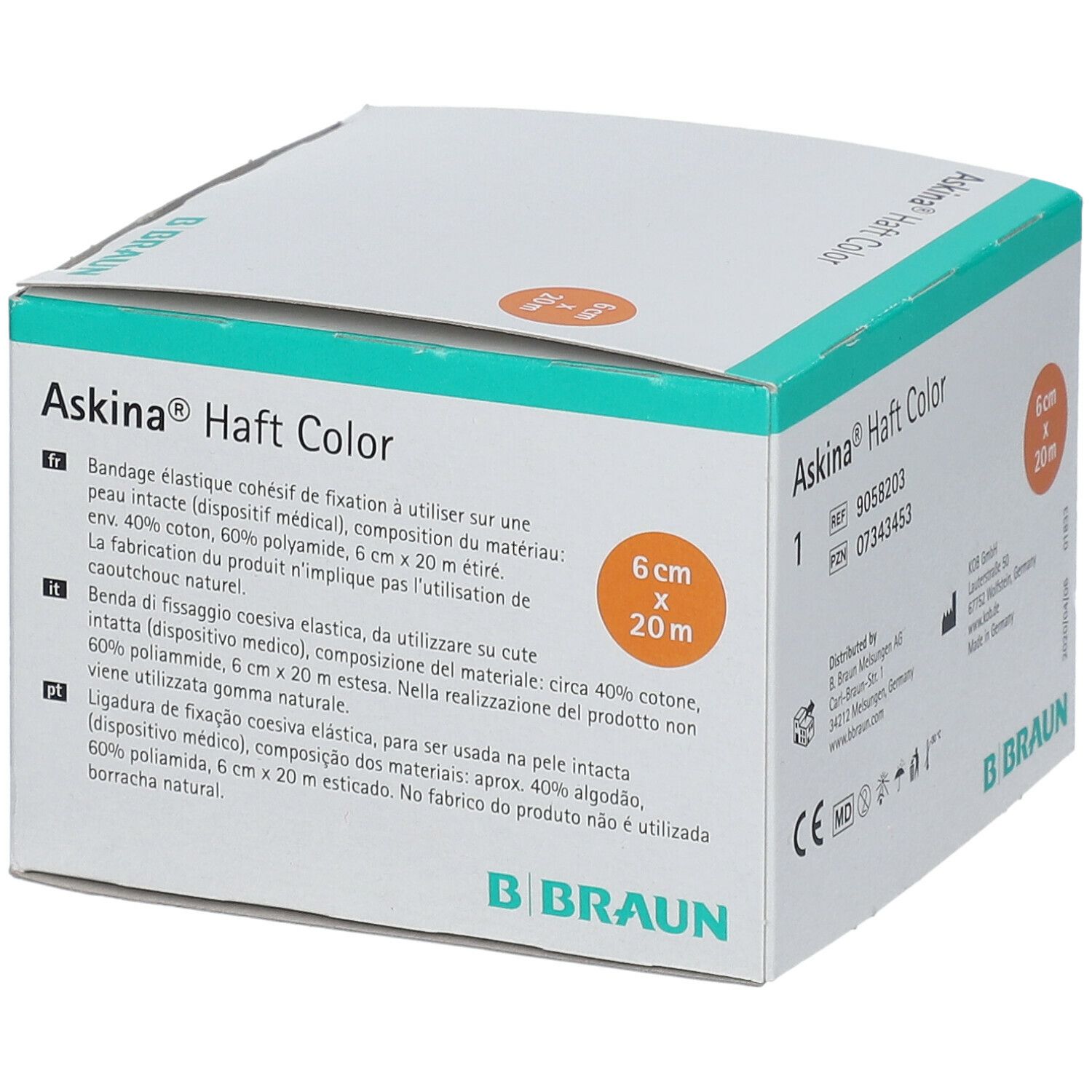Askina® Haftbinde Color 6cm x 20m blau