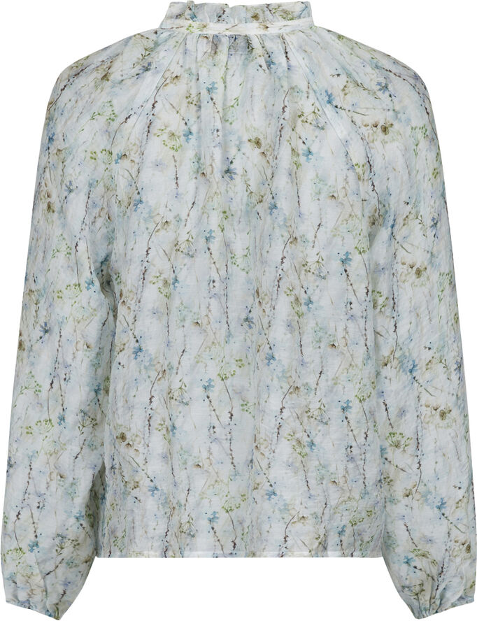 Neo Noir Solbi Whispering Blooms Blouse Light blue