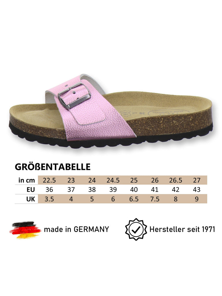 modische Pantoletten Damen rose Lack