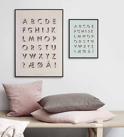 Vissevasse Poster - 50x70 - ABC - Rosa