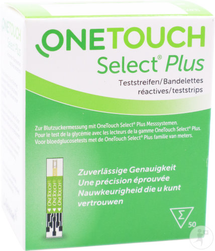 OneTouch Select Plus Bandelettes Réactives 50 Pièces