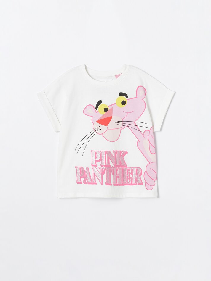 Camiseta maxi com estampa da Pantera Cor-de-Rosa™ da MGM - Off White